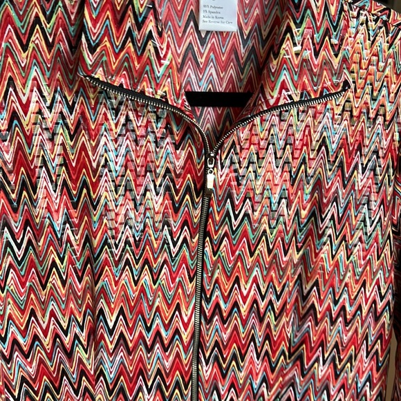 Misook Full Zip Lightweight Unique Colorful Jacket Size S - Picture 6 of 11